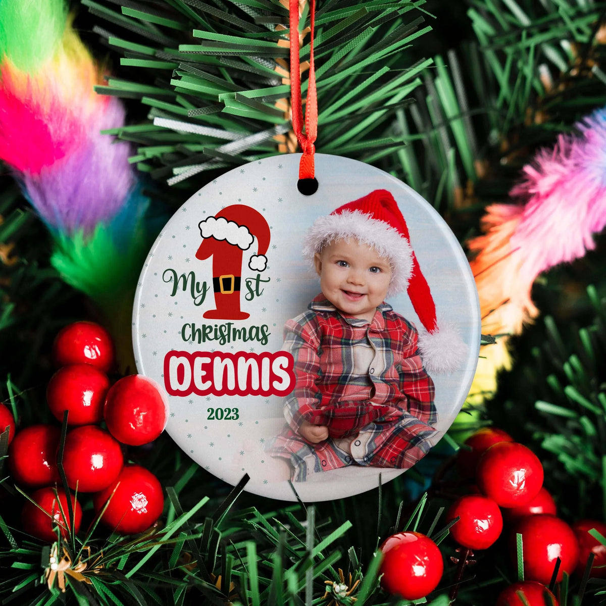 Baby First Christmas Photo Ornament - GiftShire