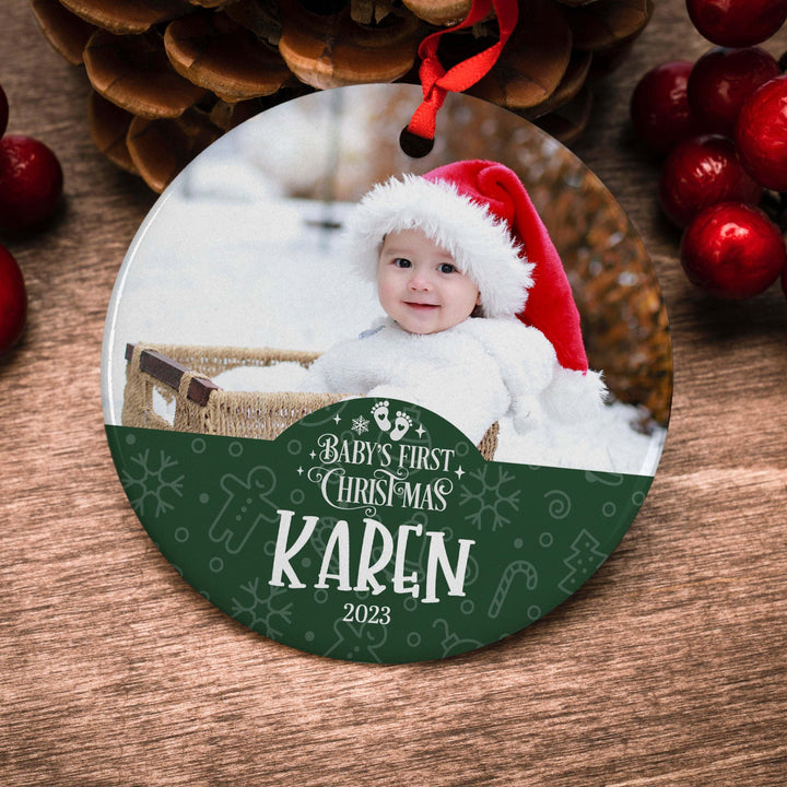 Baby First Christmas Photo Ornament - GiftShire