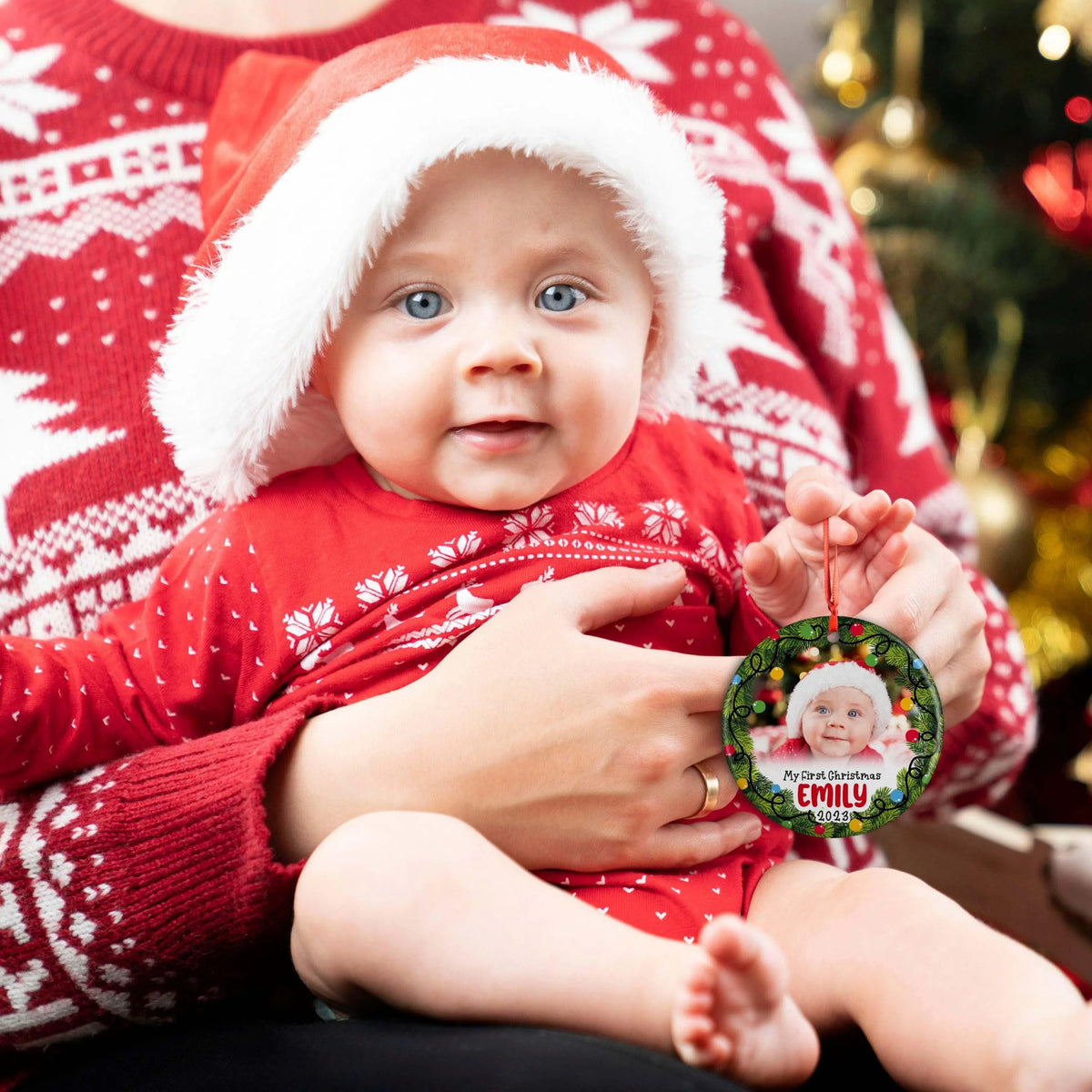 Baby First Christmas Photo Ornament - GiftShire