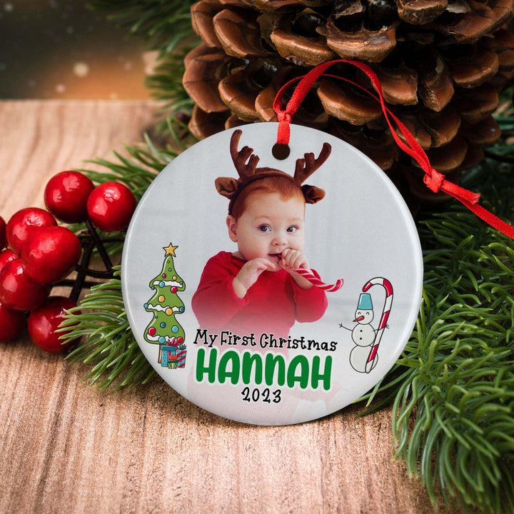 Baby First Christmas Photo Ornament - GiftShire