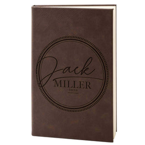 Custom Leather Notebook - Custom Engraved Notebook, Gift for Him, Her - GiftShire