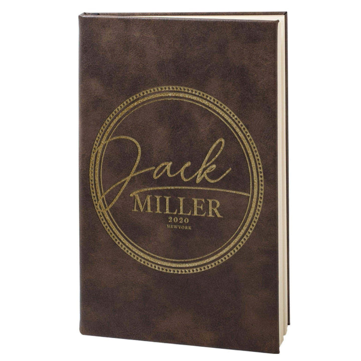 Circles - Journals to Write In - Personalized Leatherette Notebooks | B08179TN9Q - D6 - GiftShire