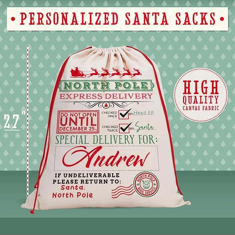 Custom Canvas Santa Sack - GiftShire