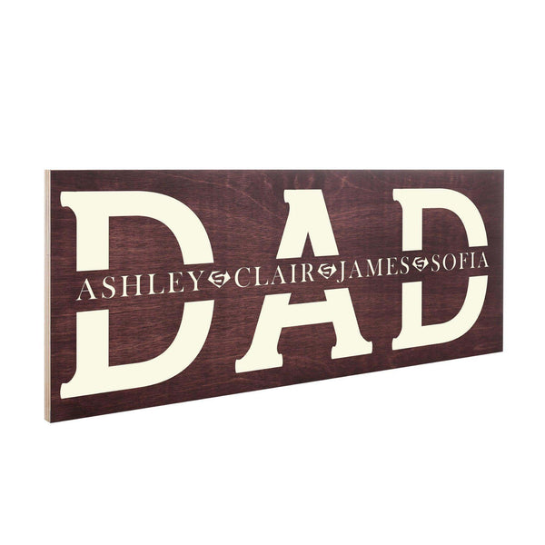Custom Dad Gifts from Daughter, Son - Rustic Wall Sign - Personalized Wooden Sign | B0B1MZSHFP - FONTS-ICON - GiftShire