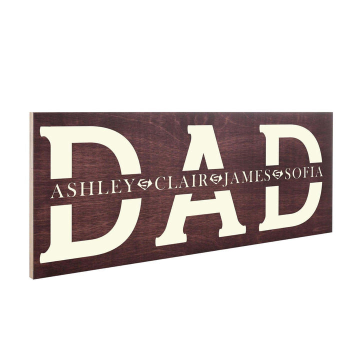 Custom Dad Gifts from Daughter, Son - Rustic Wall Sign - Personalized Wooden Sign | B0B1MZSHFP - FONTS-ICON - GiftShire