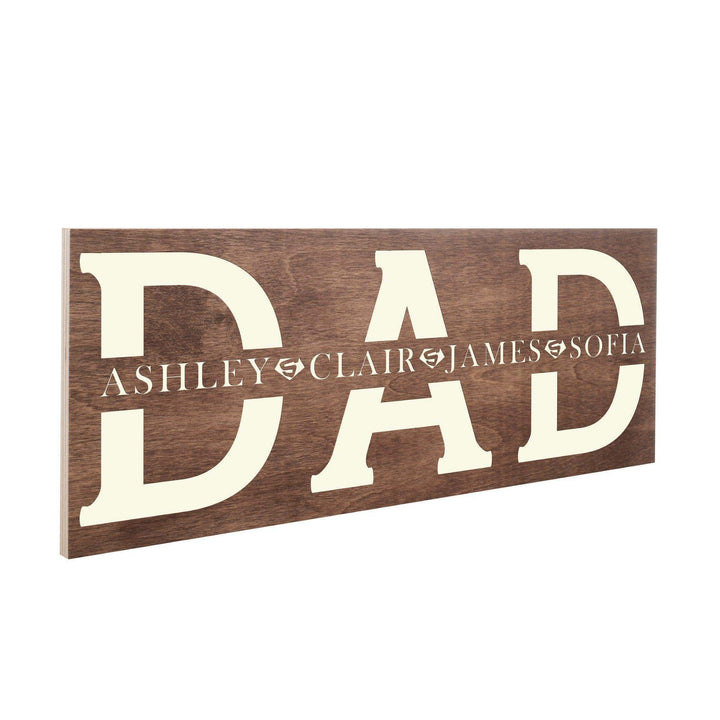 Custom Dad Gifts from Daughter, Son - Rustic Wall Sign - Personalized Wooden Sign | B0B1MZSHFP - FONTS-ICON - GiftShire
