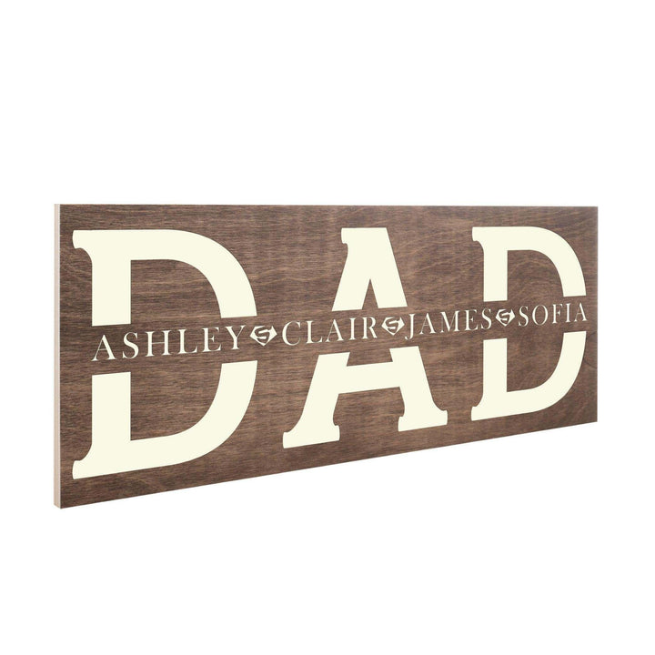 Custom Dad Gifts from Daughter, Son - Rustic Wall Sign - Personalized Wooden Sign | B0B1MZSHFP - FONTS-ICON - GiftShire