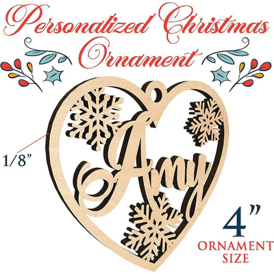 Personalized Heart-Shaped Ornament for Tree Decor - GiftShire