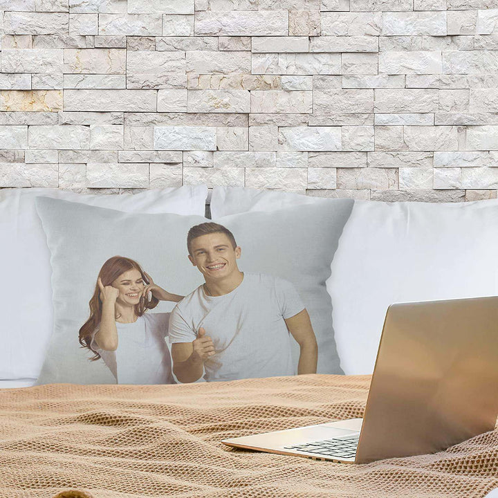 Custom Love, Couple Photo Pillow w Any Picture Optional Pillow Insert | Personalized Pillow Cover with Your Loved Ones - Custom Gifts w Any Picture, Couple Gifts | B08749H6D8 - GiftShire