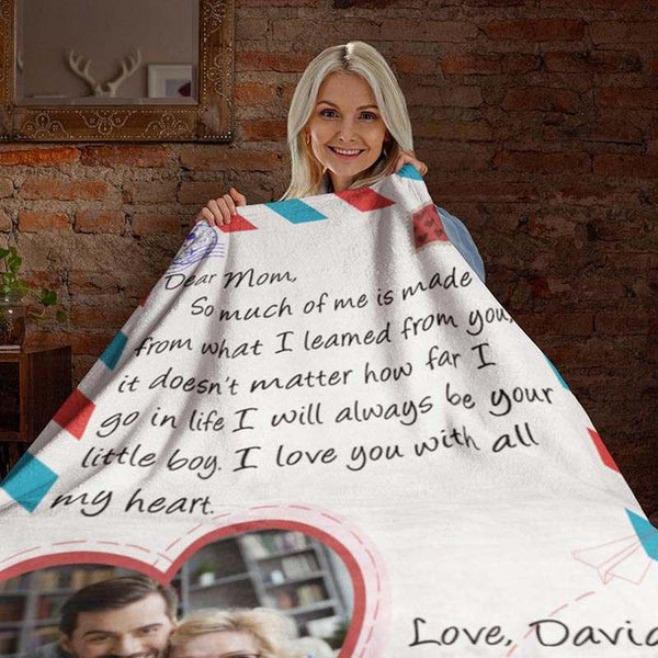 Custom Mom Blanket with Photo-Gift for Mom - GiftShire