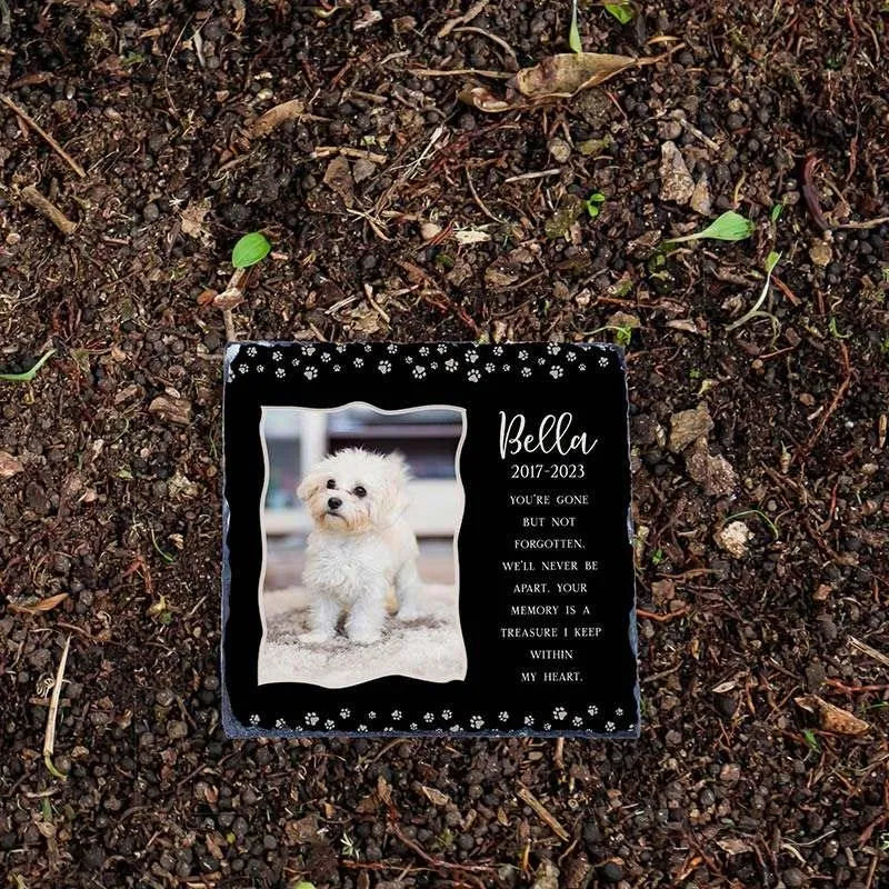 Custom Pet Memorial Stone, Dog Memorial Stone, Pet Grave Marker, Pet Headstone - GiftShire