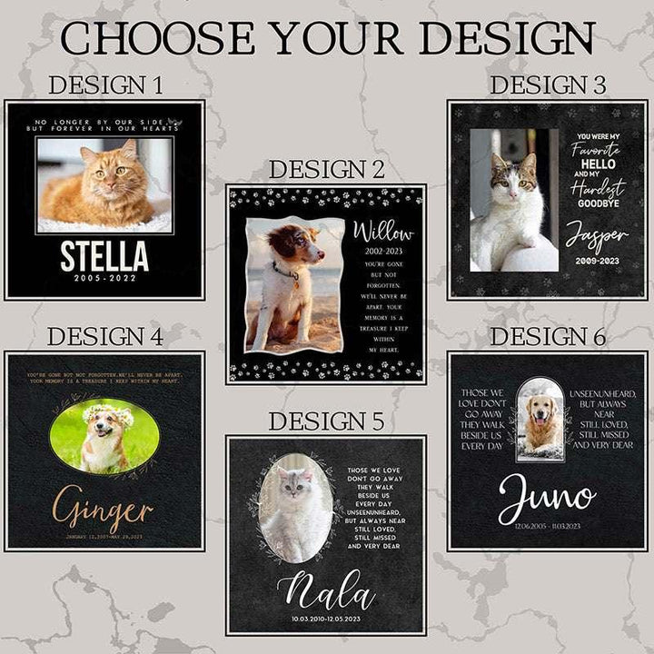 Custom Pet Memorial Stone, Dog Memorial Stone, Pet Grave Marker, Pet Headstone - GiftShire