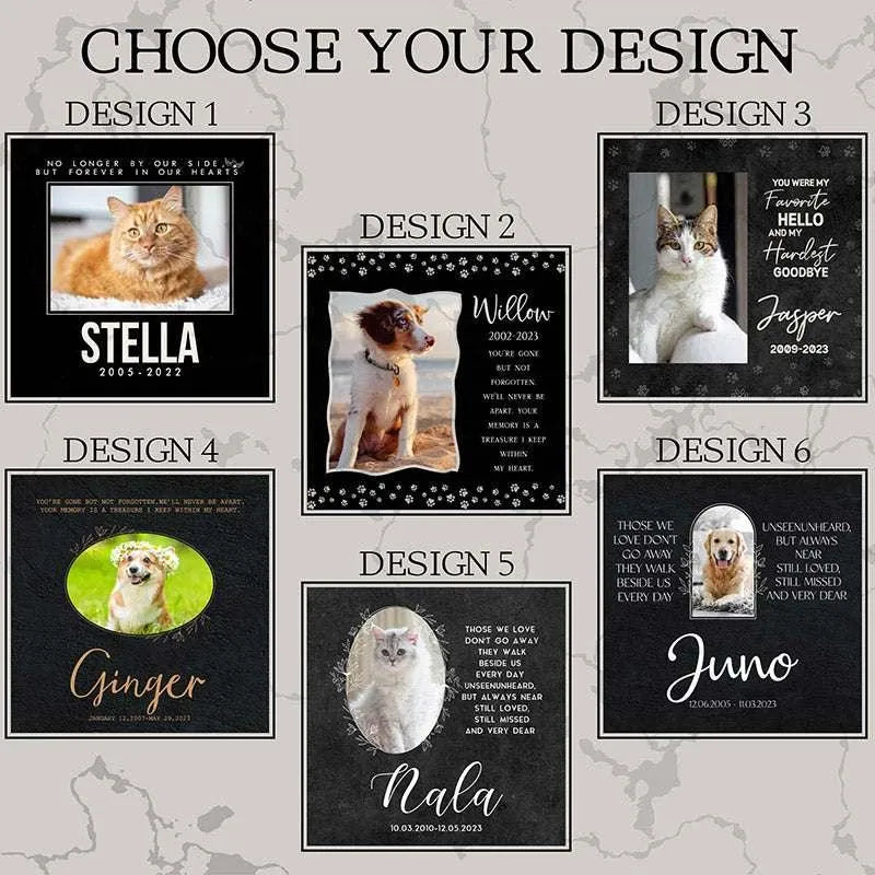 Custom Pet Memorial Stone, Dog Memorial Stone, Pet Grave Marker, Pet Headstone - GiftShire