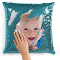 Personalized Sequin Photo Pillow Case with Custom Colors - GiftShire