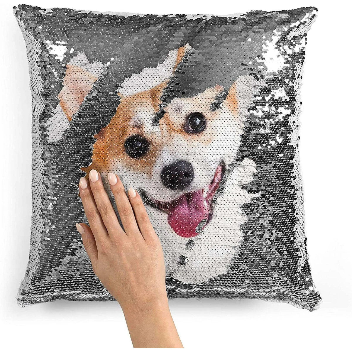 Personalized Sequin Photo Pillow Case with Custom Colors - GiftShire