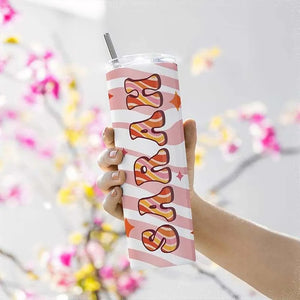 Personalized Retro Tumbler with Groovy Font - GiftShire