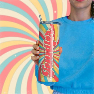 Personalized Retro Tumbler with Groovy Font - GiftShire