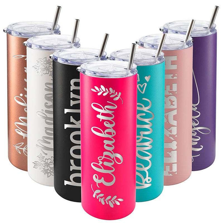 Custom Skinny Tumbler for Women, Birthday Gifts for Her Personalized - GiftShire