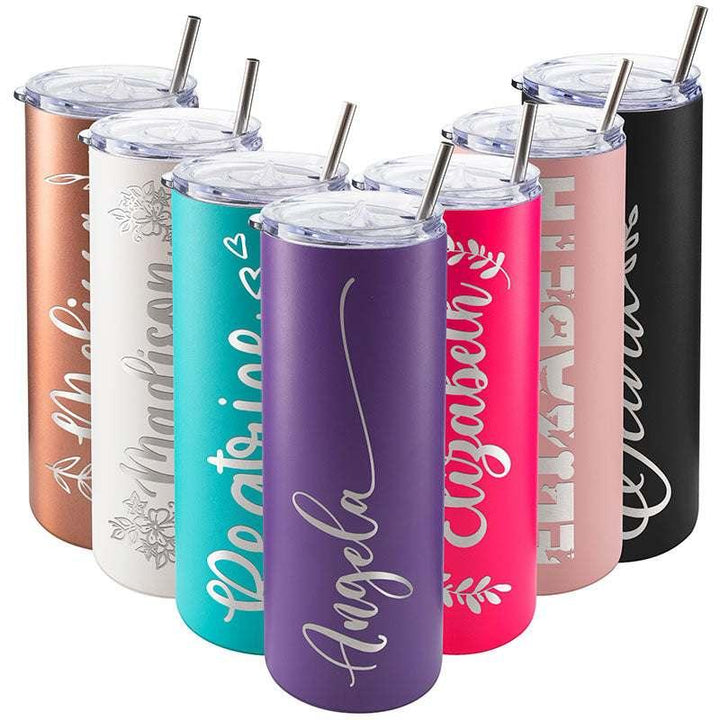 Custom Skinny Tumbler for Women, Birthday Gifts for Her Personalized - GiftShire