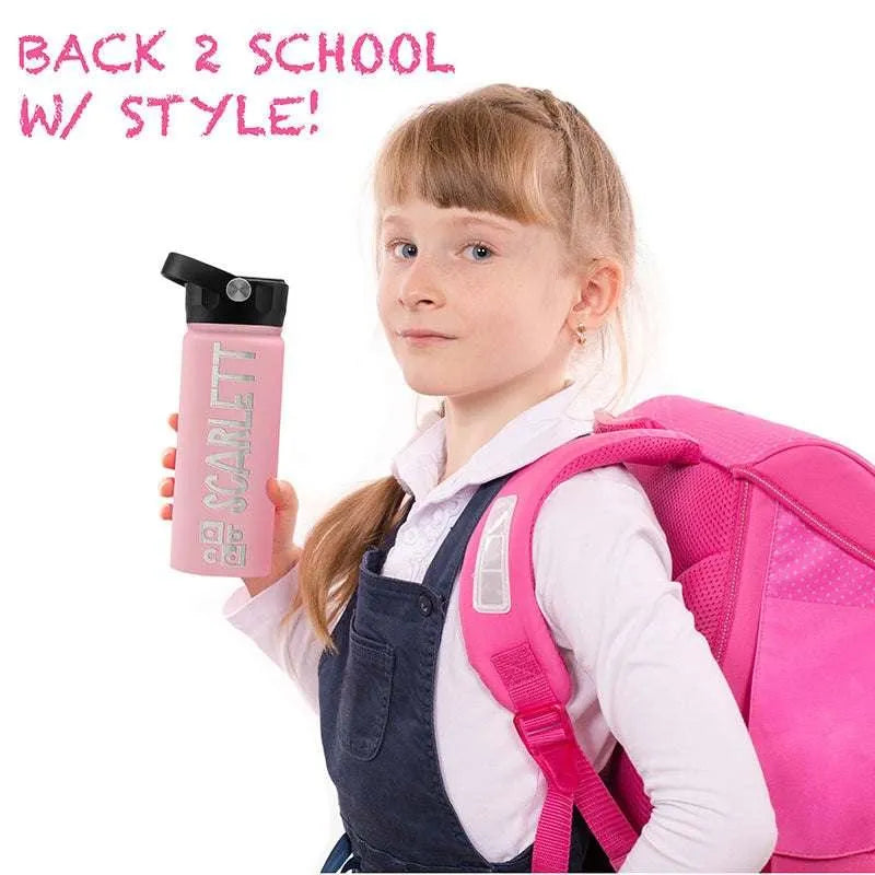 Custom Water Bottle for Children with Icon and Font - GiftShire