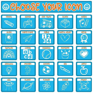 Custom Water Bottle for Children with Icon and Font - GiftShire