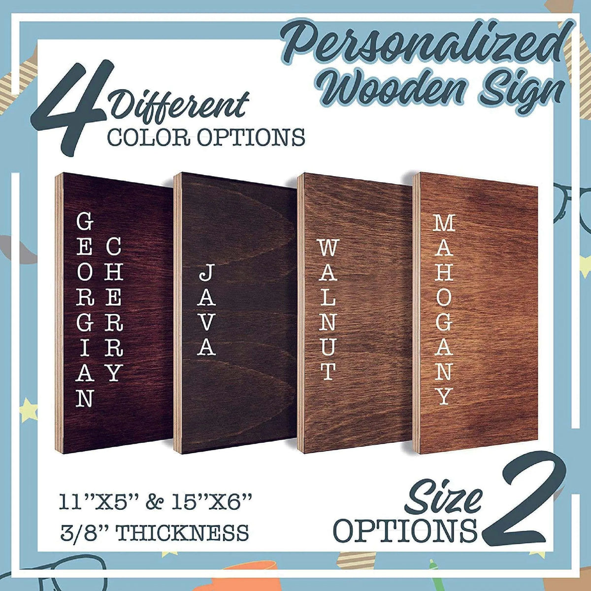 Custom Wood Sign Gifts for Dad - Personalized Flag Design Sign, Gift for Him - GiftShire