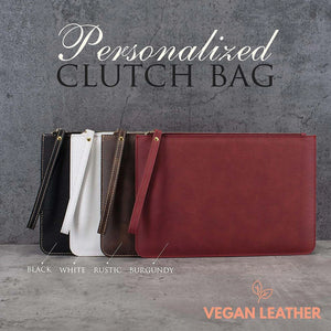 Personalized Leatherette Make-up Bag with Engraved Name - GiftShire