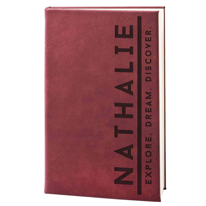 Explore. Dream. Discover. - Journals to Write In - Personalized Leatherette Notebooks | B07GL93BT9 - D2 - GiftShire