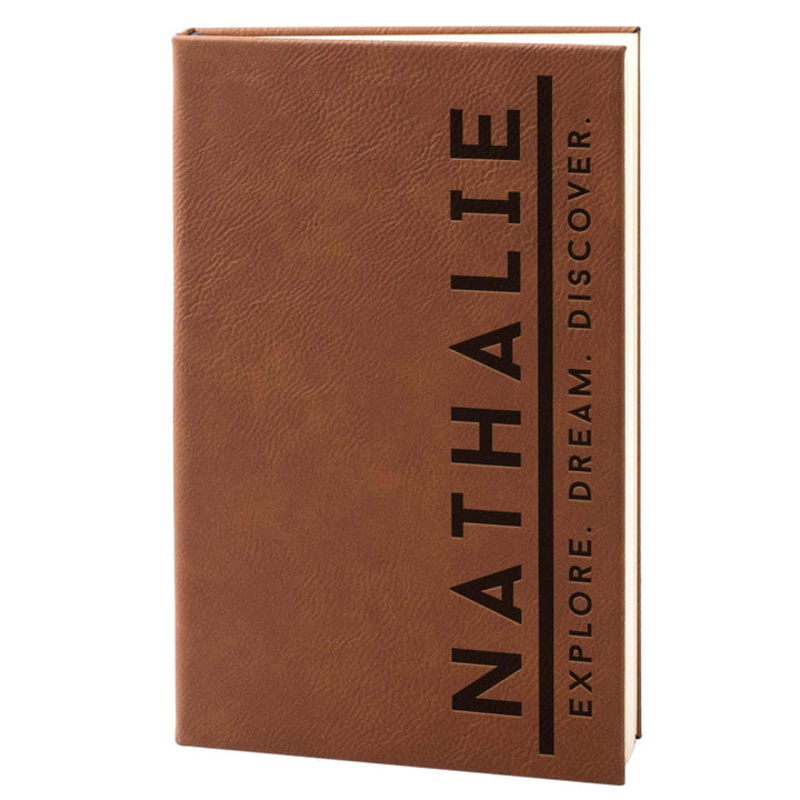 Explore. Dream. Discover. - Journals to Write In - Personalized Leatherette Notebooks | B07GL93BT9 - D2 - GiftShire
