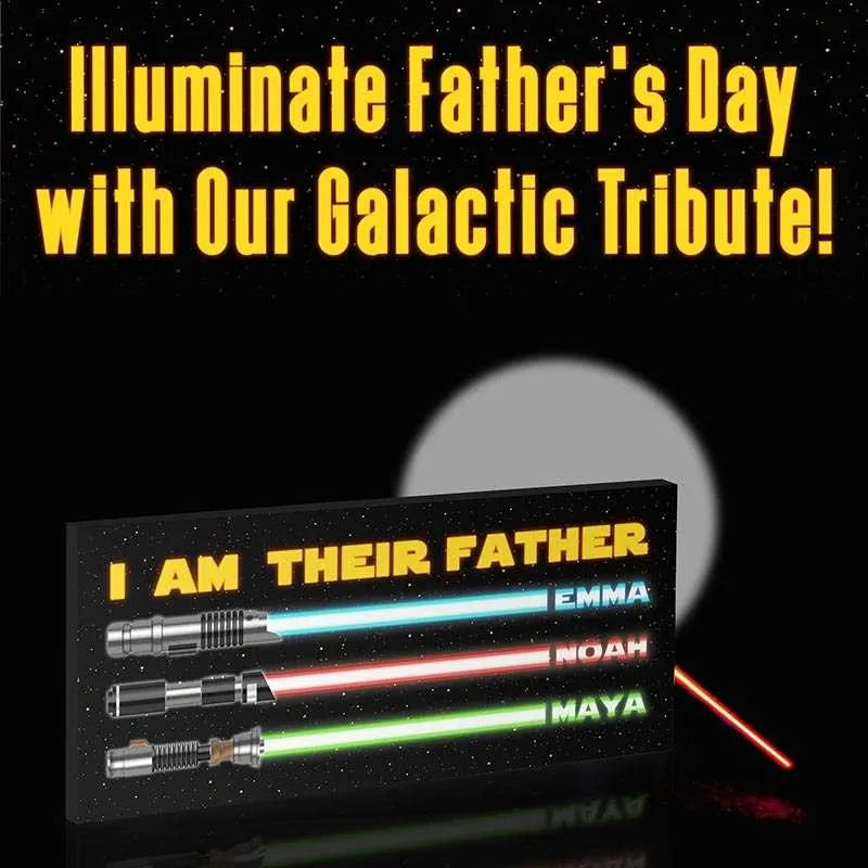 I am Their Father Sign, Christmas Gifts for Dad, Dad Wood Sign w/ Kids Names - GiftShire