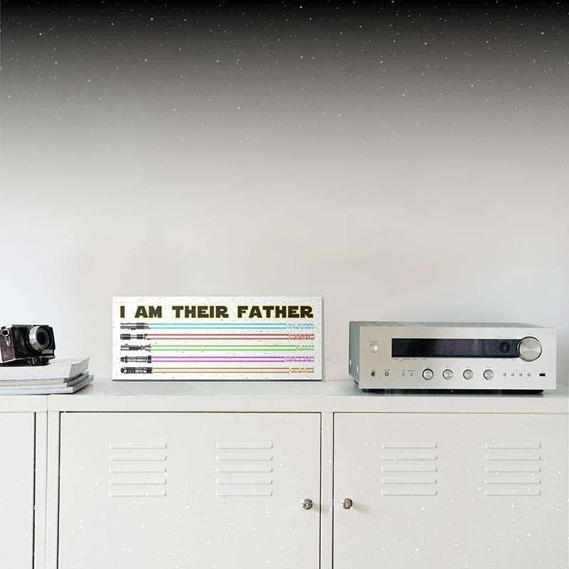I am Their Father Sign, Christmas Gifts for Dad, Dad Wood Sign w/ Kids Names - GiftShire