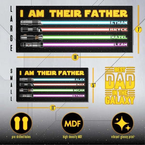 I am Their Father Sign, Christmas Gifts for Dad, Dad Wood Sign w/ Kids Names - GiftShire