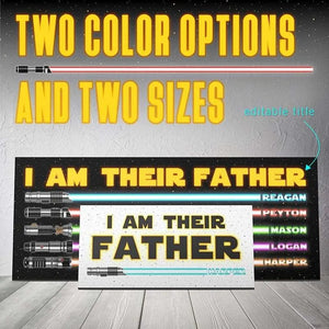 I am Their Father Sign, Christmas Gifts for Dad, Dad Wood Sign w/ Kids Names - GiftShire