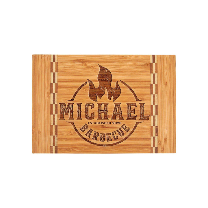 Flames of Grill - Personalized Cutting Board for Men - Dad Grilling Gifts | B095YNC9Z6 - D9 - GiftShire