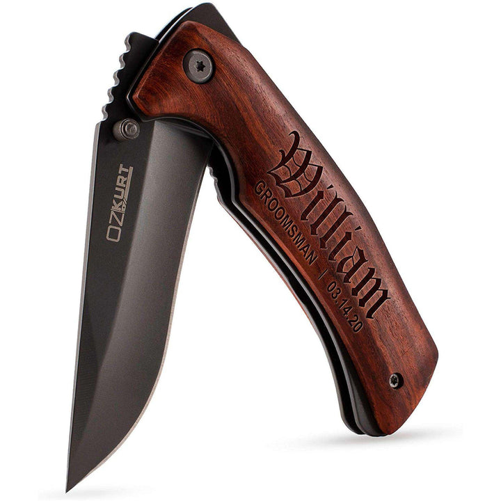 Groomsmen Proposal Gift Plain - Custom Engraved Pocket Knives | B08G83DR29 - GROOMSMAN - GiftShire
