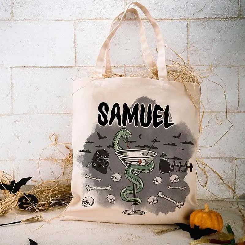 Halloween Tote Bag for Kids, Personalized Trick or Treat Tote Bag - GiftShire