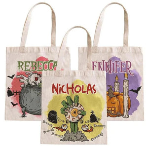 Halloween Tote Bag for Kids, Personalized Trick or Treat Tote Bag - GiftShire