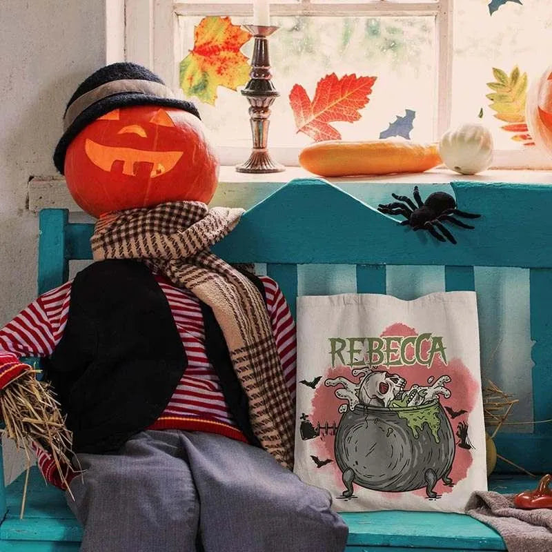 Halloween Tote Bag for Kids, Personalized Trick or Treat Tote Bag - GiftShire