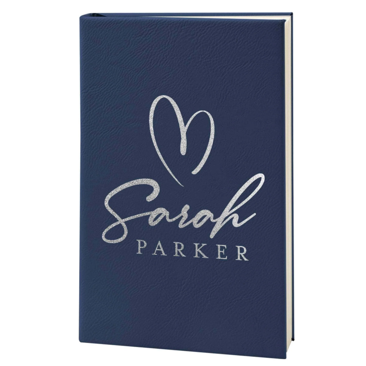 Custom Leather Notebook - Hearted Design Notebook, Gift for Her - GiftShire