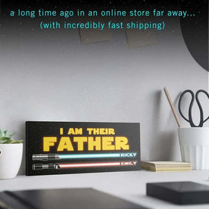 I am Their Father Sign, Christmas Gifts for Dad, Dad Wood Sign w/ Kids Names - GiftShire