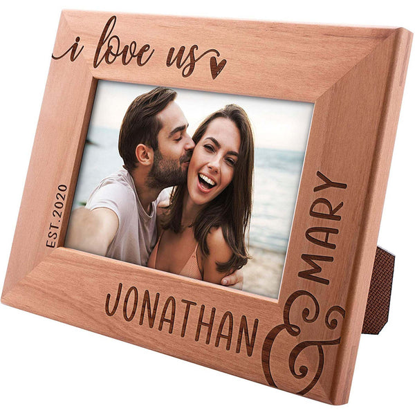 I Love Us - Personalized Picture Frames for Couples | B08VGQGT2X - GiftShire