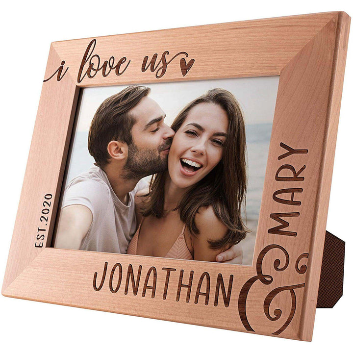 I Love Us - Personalized Picture Frames for Couples | B08VGQGT2X - GiftShire