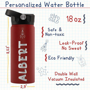 Personalized Kids Water Bottle for School, Daycare - GiftShire