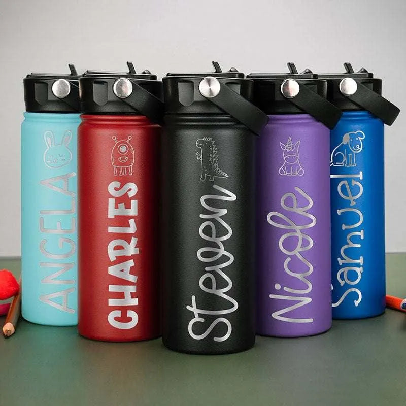Kid's Water Bottle, Christmas Gift for Kids, Personalized Water Bottle - GiftShire