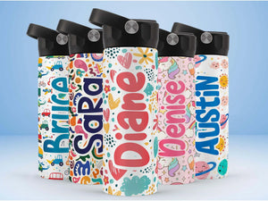 Kids Water Bottle for School, Custom Toddler Water Bottle for Children - GiftShire