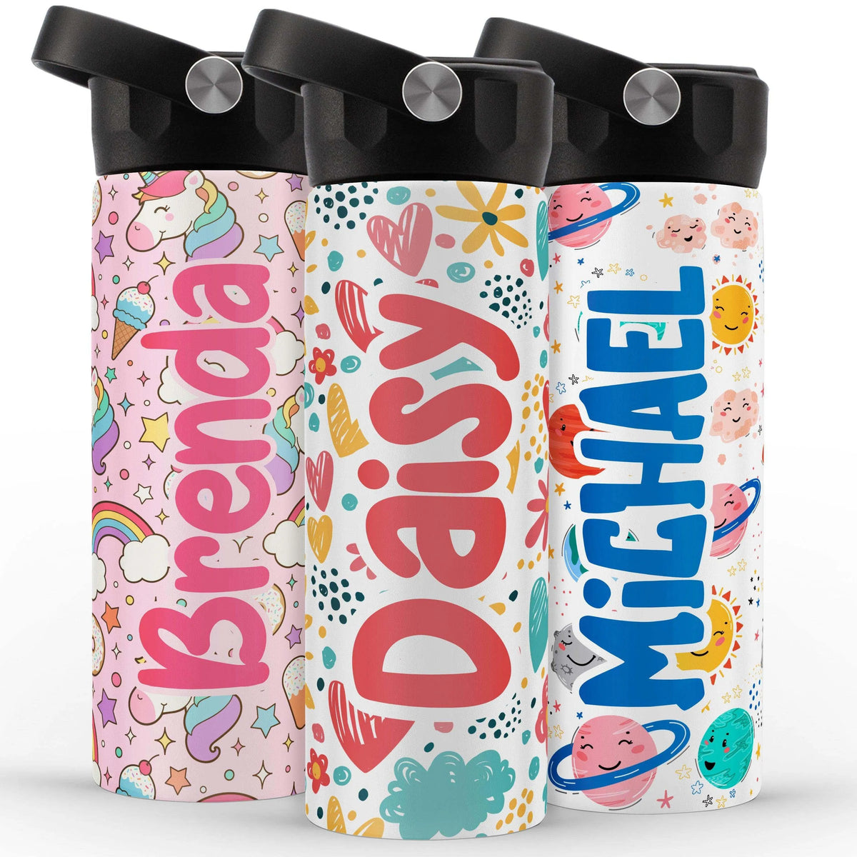 Kids Water Bottle for School, Custom Toddler Water Bottle for Children - GiftShire
