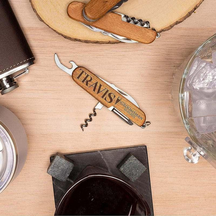 Laser Engraved Multi Tool Knife - Groomsmen Proposal Gift - GiftShire