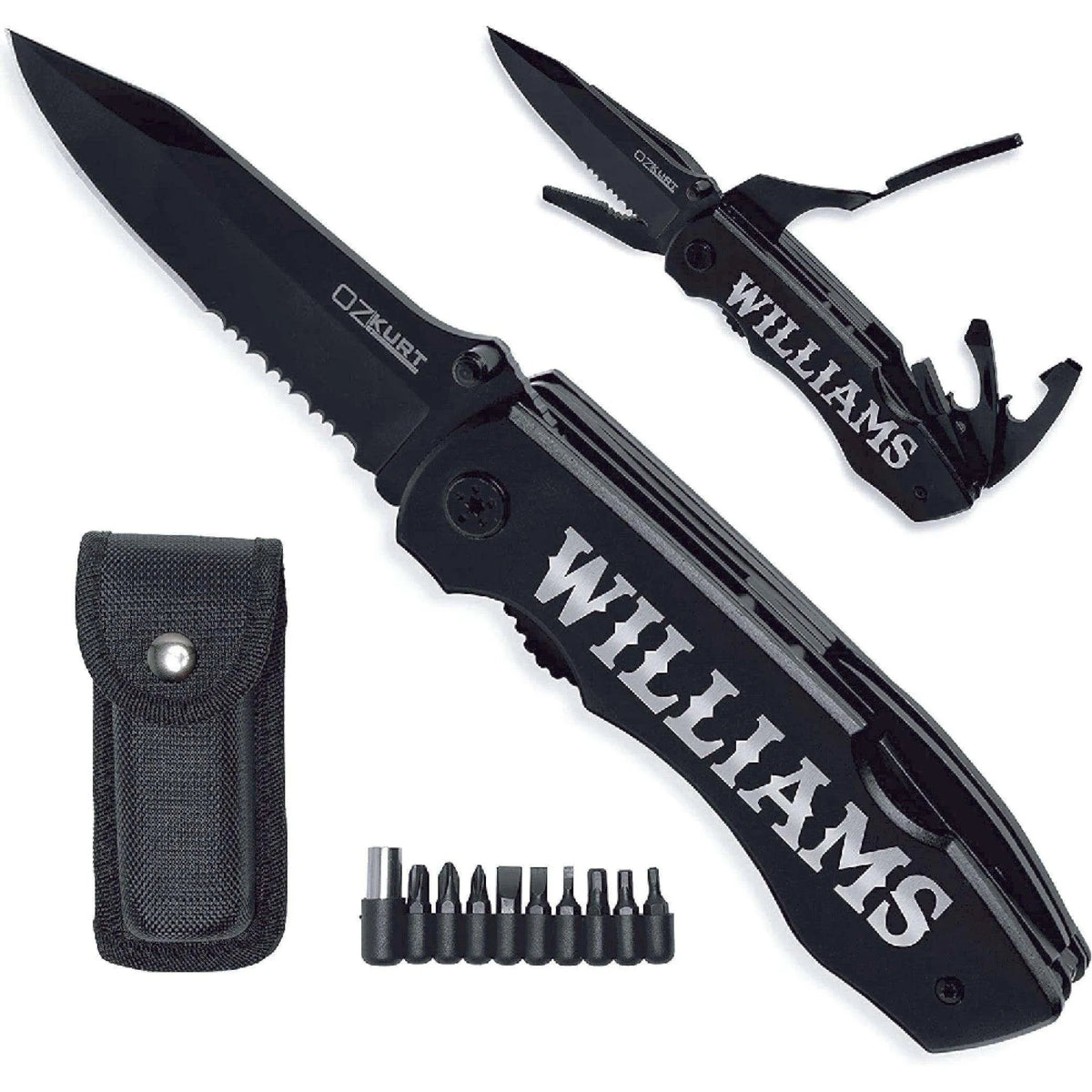 Laser Engraved Multitool Plier Knife, Custom Knife for Dad - GiftShire
