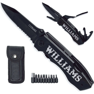 Laser Engraved Multitool Plier Knife, Custom Knife for Dad - GiftShire