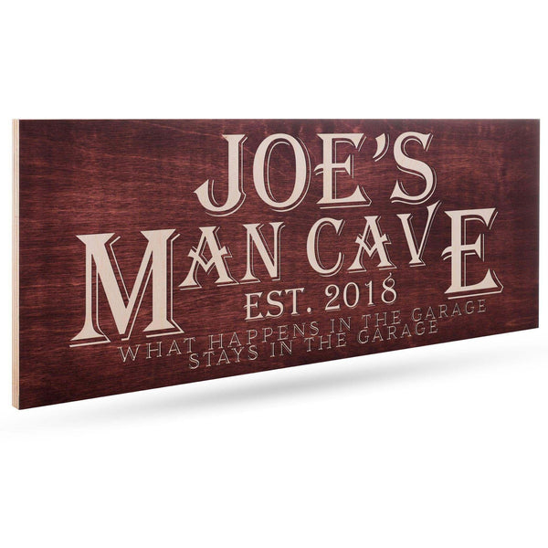 Man Cave Sign - Custom Wooden Sign, Personalized Man Cave Sign, Gift for Him - GiftShire